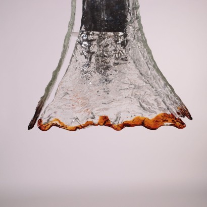 Lamp Blown Glass Metal Italy 1960s 1970s