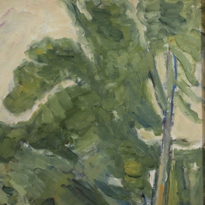 art, art italien, peinture italienne du XXe siècle, Cristoforo De Amicis, matin d'août les arbres, Cristoforo De Amicis