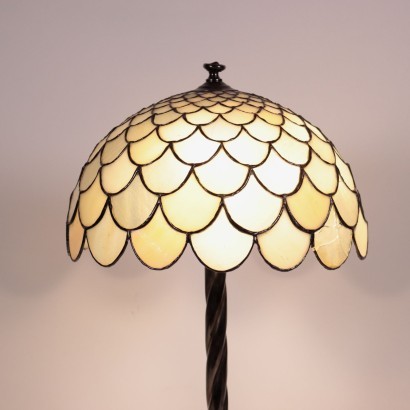 Vavassori Creation Lamp Glass Paste Pond Silver Italy 20th Century
