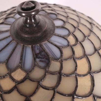 Vavassori Creation Lamp Glass Paste Pond Silver Italy 20th Century