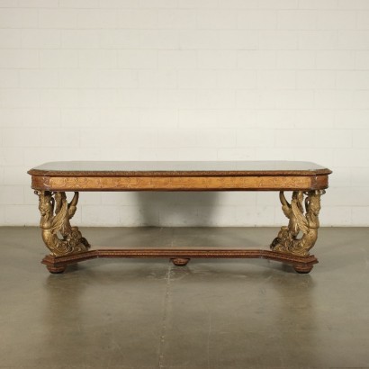 antiguo, mesa, mesa antigua, mesa antigua, mesa italiana antigua, mesa antigua, mesa neoclásica, mesa del siglo XIX, mesa de estilo grande