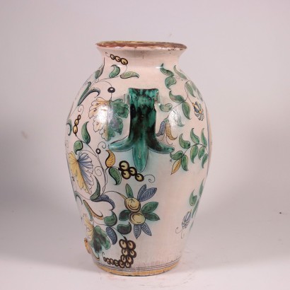 Big Two Handles Vase Majolica Italy 20th Century