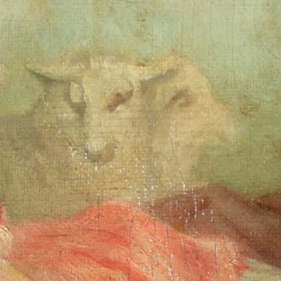 arte, arte italiano, pintura italiana del siglo XIX, Overdoor con pintura bucólica