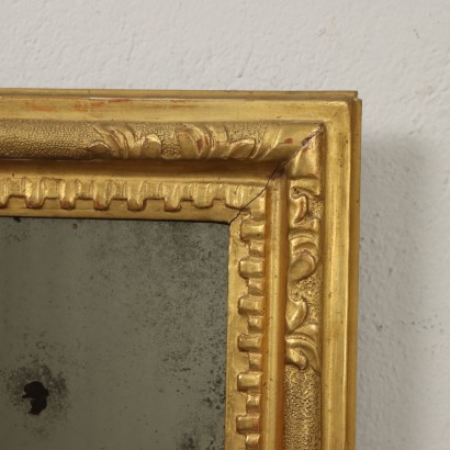 Miroir Engravé Baroque Italie XVIII Siècle