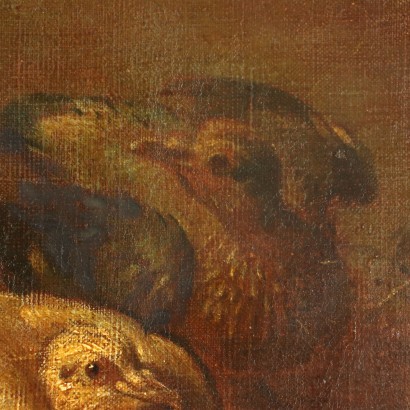 art, art italien, peinture italienne ancienne, Natura Viva avec des oiseaux dans le nid