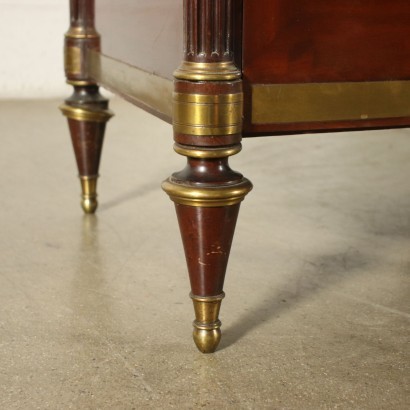 Pair Of Side Tables George IV Brass Mahogany England Early 19 Century