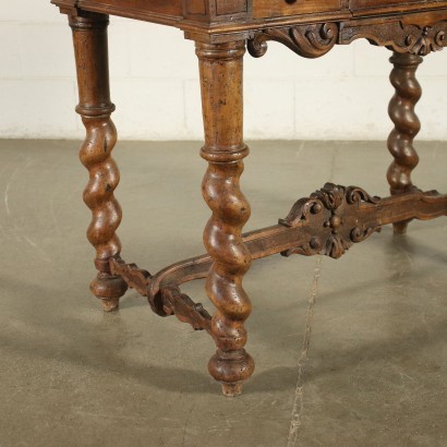 antique, table, antique table, antique table, antique Italian table, antique table, neoclassical table, 19th century table, Writing desk with Ancient Woods