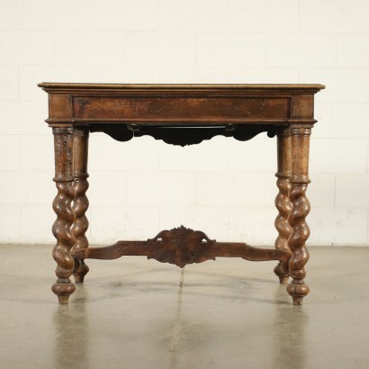 antiguo, mesa, mesa antigua, mesa antigua, mesa italiana antigua, mesa antigua, mesa neoclásica, mesa del siglo XIX, escritorio con maderas antiguas
