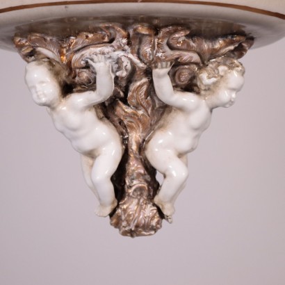 Glazed Ceramic Chandelier Italy 20th Century