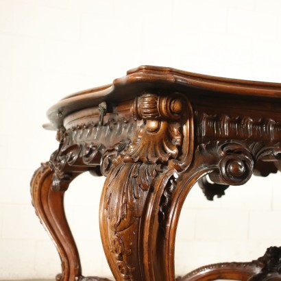 Ausziehbarer Tisch im Barockstil Holz - Italien XX Jhd