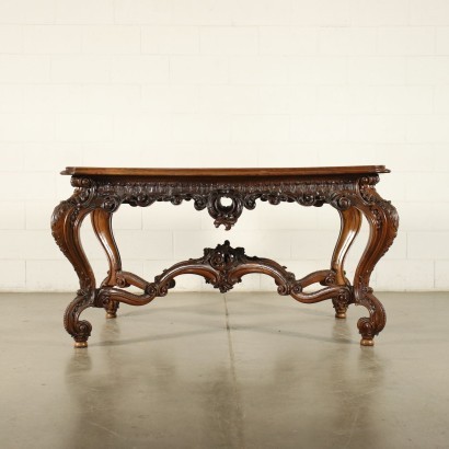 antigüedad, mesa, mesa antigua, mesa antigua, mesa italiana antigua, mesa antigua, mesa neoclásica, mesa del siglo XIX, mesa extensible en estilo barroco