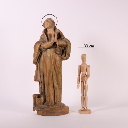 Heiliges Subjekt Terrakotta Skulptur Italien XX Jhd