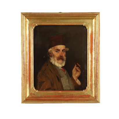 Male Portrait Oil on Canvas - XIX Century