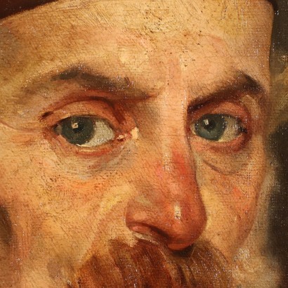 Männliches Porträt Öl auf Leinwand - XIX Jhd