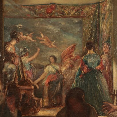 art, art italien, peinture italienne du XIXe siècle, Le Filatrici La favola di Aracne, Le Filatrici (La favola di Aracne)