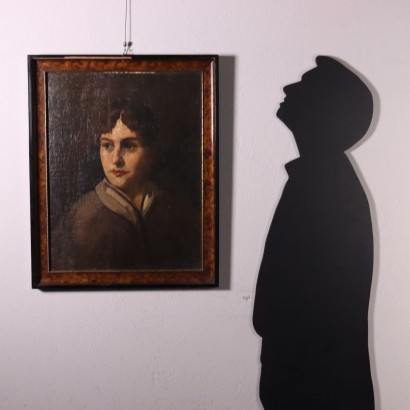 art, art italien, peinture italienne du XIXe siècle, Léon Philippet attribué à, Portrait féminin, Léon Philippet, Léon Philippet