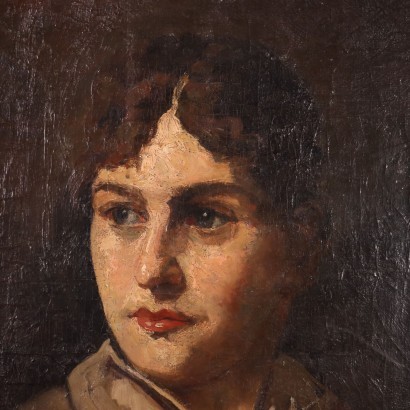 Kunst, italienische Kunst, italienische Malerei des 19. Jahrhunderts, Leon Philippet zugeschrieben, weibliches Porträt, Leon Philippet, Leon Philippet