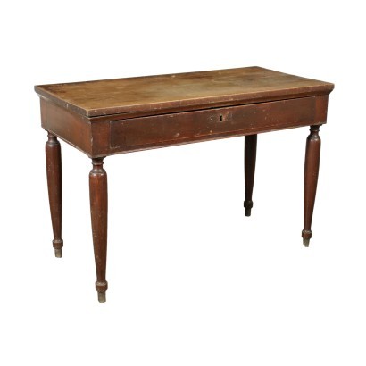 Directoire Writing Desk Walnut Cherry Silver Fir Italy 18th-19th Cent
