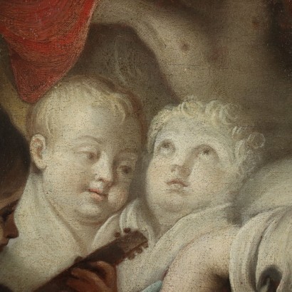 art, Italian art, ancient Italian painting, Baby Jesus asleep with Angels