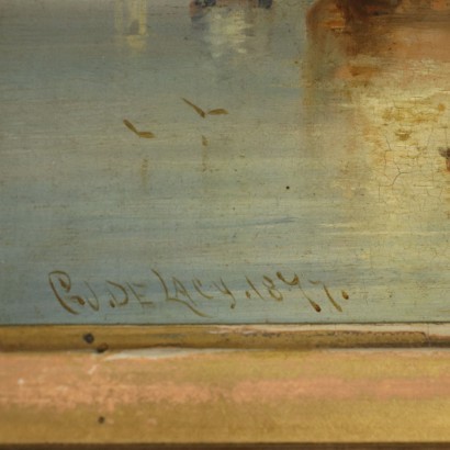 arte, arte italiano, pintura italiana del siglo XIX, Charles John De Lacy, barcos holandeses, Charles John De Lacy