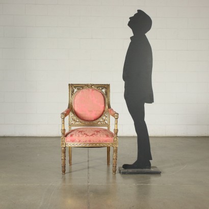 Antik, Sessel, antike Sessel, antiker Sessel, antiker italienischer Sessel, antiker Sessel, neoklassizistischer Sessel, Sessel des 19. Jahrhunderts, Paar Sessel im neoklassizistischen Stil