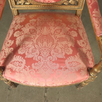 antique, armchair, antique armchairs, antique armchair, antique Italian armchair, antique armchair, neoclassical armchair, 19th century armchair, Pair of Neoclassical Style Armchairs