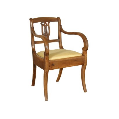 antik, Sessel, antike Sessel, antiker Sessel, antiker italienischer Sessel, antiker Sessel, neoklassizistischer Sessel, Sessel aus dem 19. Jahrhundert, Restaurierungssessel
