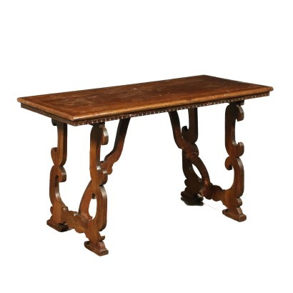 Fratino Table Made With Ancient Wood Walnut Italy 20th Century