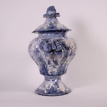 antiquités, vase, vases antiques, vase antique, vase italien antique, vase antique, vase néoclassique, vase du 19ème siècle, Vase en céramique Fabrication Savona