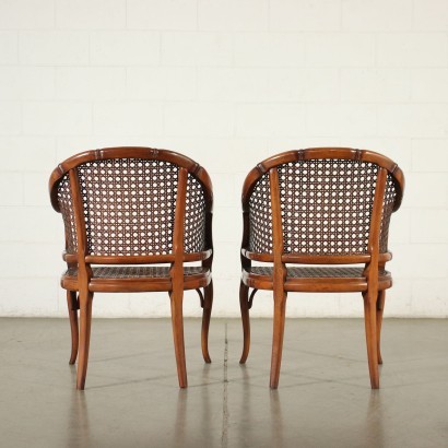 Antik, Sessel, antike Sessel, antiker Sessel, antiker italienischer Sessel, antiker Sessel, neoklassischer Sessel, Sessel aus dem 19. Jahrhundert, Paar Sessel in Baldachin und