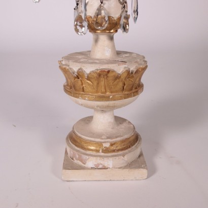 Lampe à Moulinet Bois Doré et Sculpté - Italie XIX Siècle