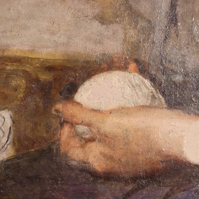 Young woman with ball of yarn