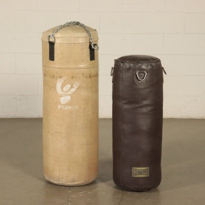 Pair of 80's boxing bags