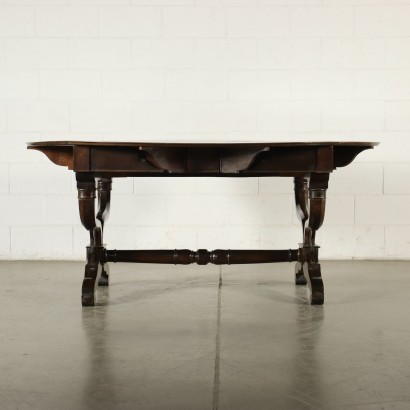 antik, Tisch, antiker Tisch, antiker Tisch, antiker italienischer Tisch, antiker Tisch, neoklassizistischer Tisch, Tisch aus dem 19. Jahrhundert, Tisch aus dem 19. Jahrhundert mit Flügeln zum Öffnen