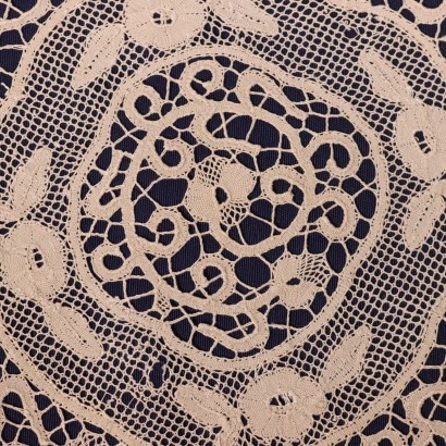 Round Lace Doily Cotton Italy 20th Century