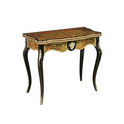 Game Table In The Style Of Boulle Gilded Bronze Italy 20th Century