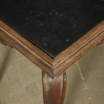 Small Barocchetto Table Walnut Marble Italt 18th Century