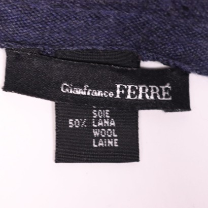 Gianfranco Ferrè Striped Scarf Silk Wool Italy