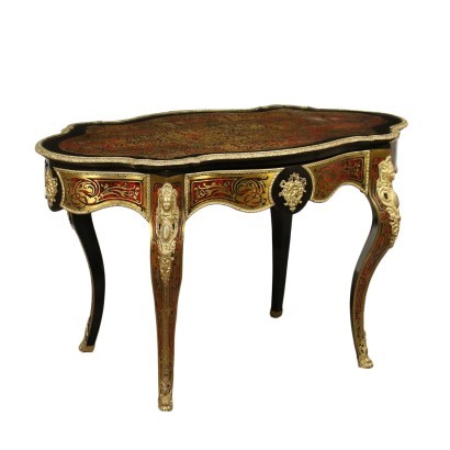 Table Boulle Style Gilded Bronze France Late 19th Century