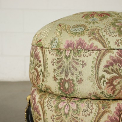 antique, armchair, antique armchairs, antique armchair, antique Italian armchair, antique armchair, neoclassical armchair, 19th century armchair, Pouf with Napoleon III footrest