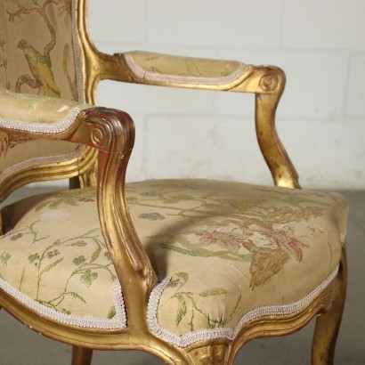 Paire de Fauteuils Baroque Rembourré - Italie XVIII Siècle