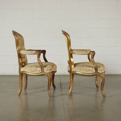 antigüedades, sillón, sillones antiguos, sillón antiguo, sillón italiano antiguo, sillón antiguo, sillón neoclásico, sillón del siglo XIX, Pareja de sillones barrocos