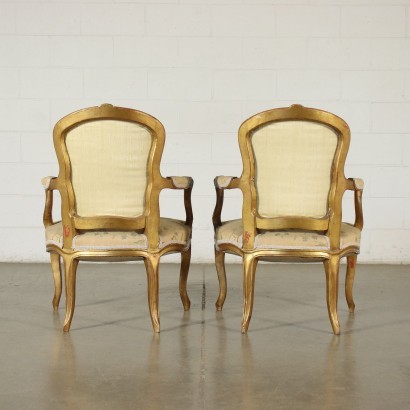 antigüedades, sillón, sillones antiguos, sillón antiguo, sillón italiano antiguo, sillón antiguo, sillón neoclásico, sillón del siglo XIX, Pareja de sillones barrocos