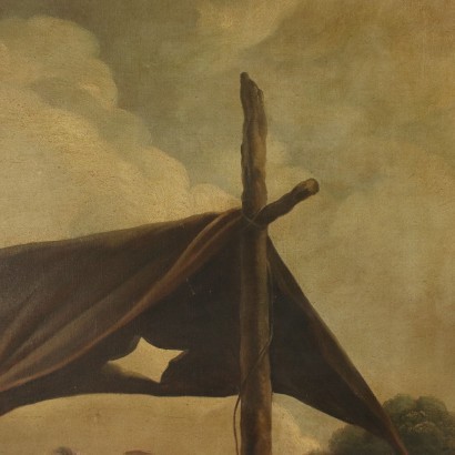 Landscape with Horses Oil on Canvas - Italy XVIII Century