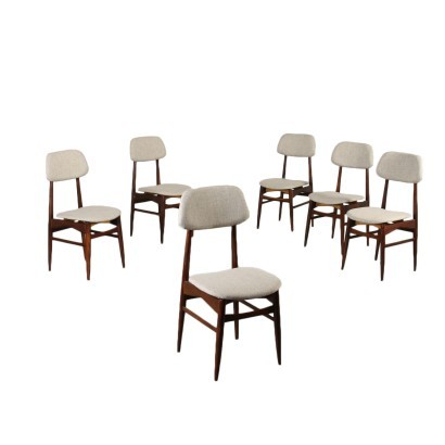 antiquité moderne, antiquité de conception moderne, chaise, chaise antique moderne, chaise antique moderne, chaise italienne, chaise vintage, chaise des années 60, chaise design des années 60, groupe de 6 chaises, groupe de 6 chaises des années 60