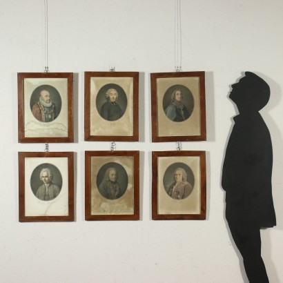 Grupo de seis fotogramas del siglo XIX.