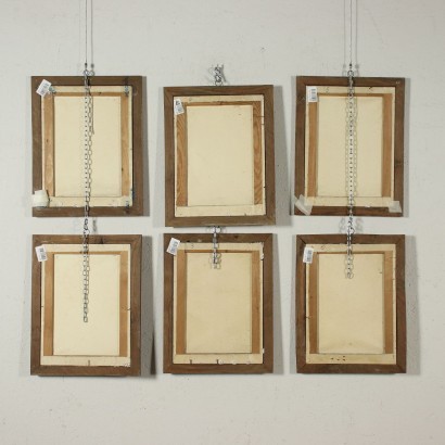 Group of six 19th century frames