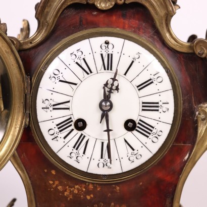 Barocchetto Revival Table Clock Gilded Bronze France 19th Century