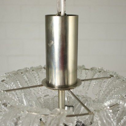 Lamp Metal Glass Italy 1950s 1960s