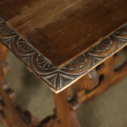 Small Neo Renaissance Revival Table Poplar Italy 20th Century